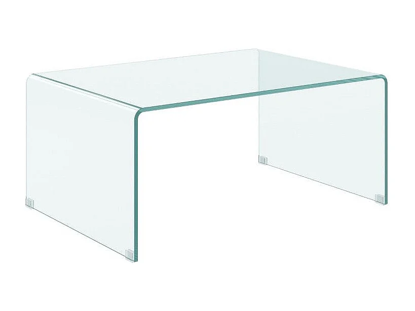 Table basse verre trempé transparent Sontarne 110cm