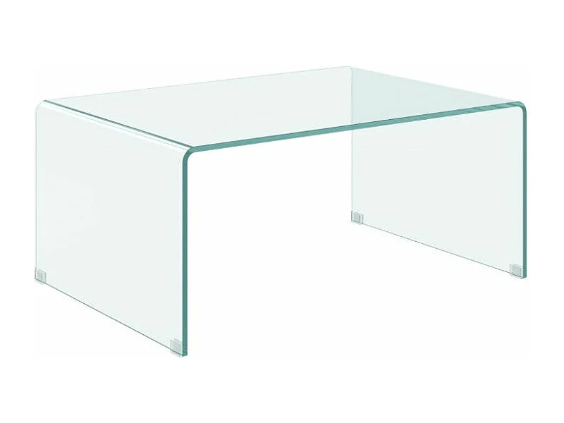 Table basse verre trempé transparent Sontarne 110cm