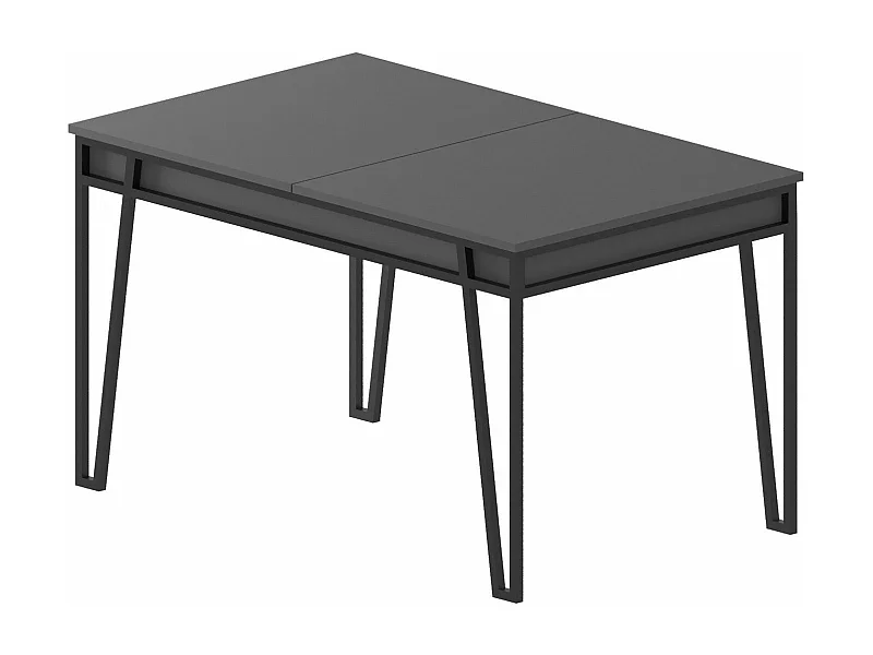 Table à manger extensible Atyps Bois Anthracite et Métal Noir