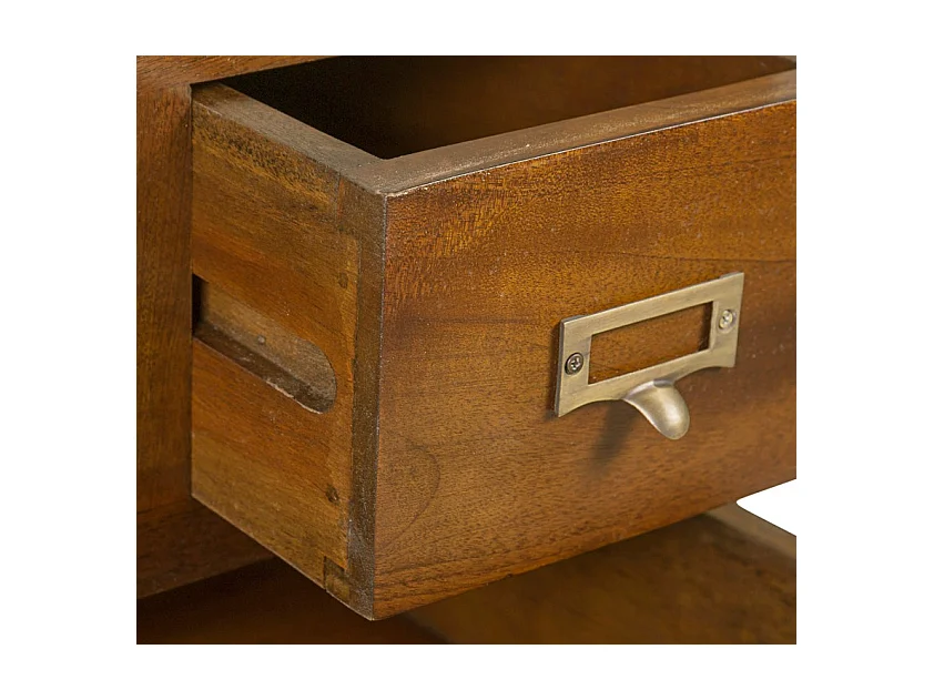 Chiffonnier colonial 6 tiroirs en bois d'acajou massif Falkane 60cm