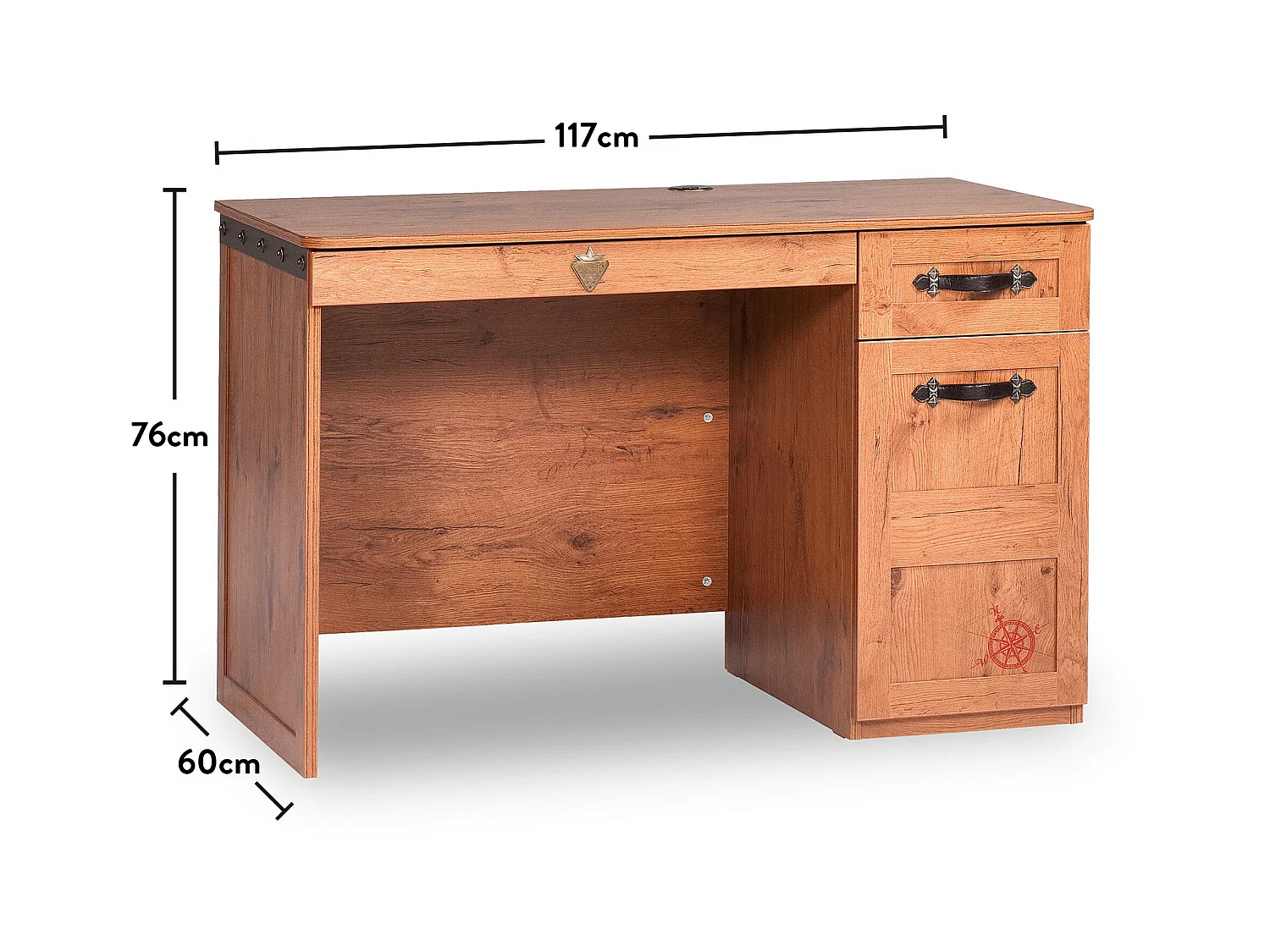 Bureau enfant Pirate bois clair