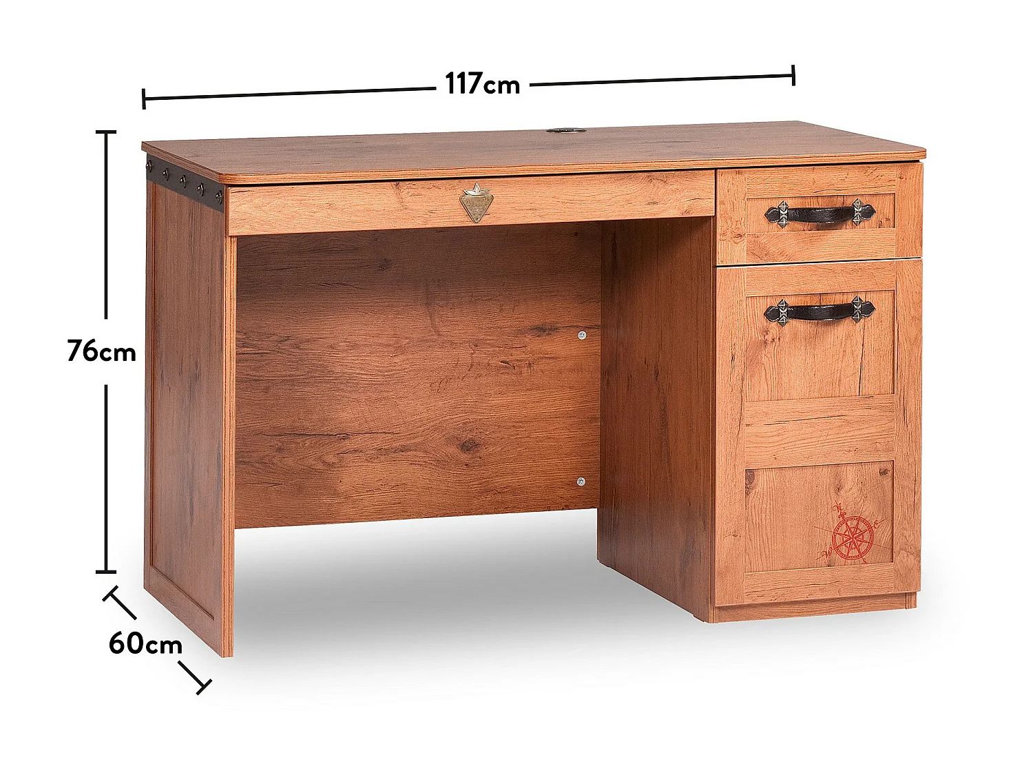 Bureau enfant Pirate bois clair