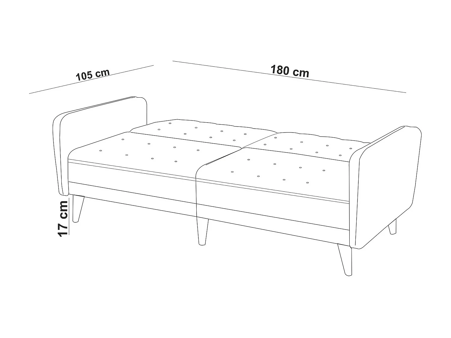 Ensemble Canapé 3 places convertible et 1 fauteuil tissu crème Touka
