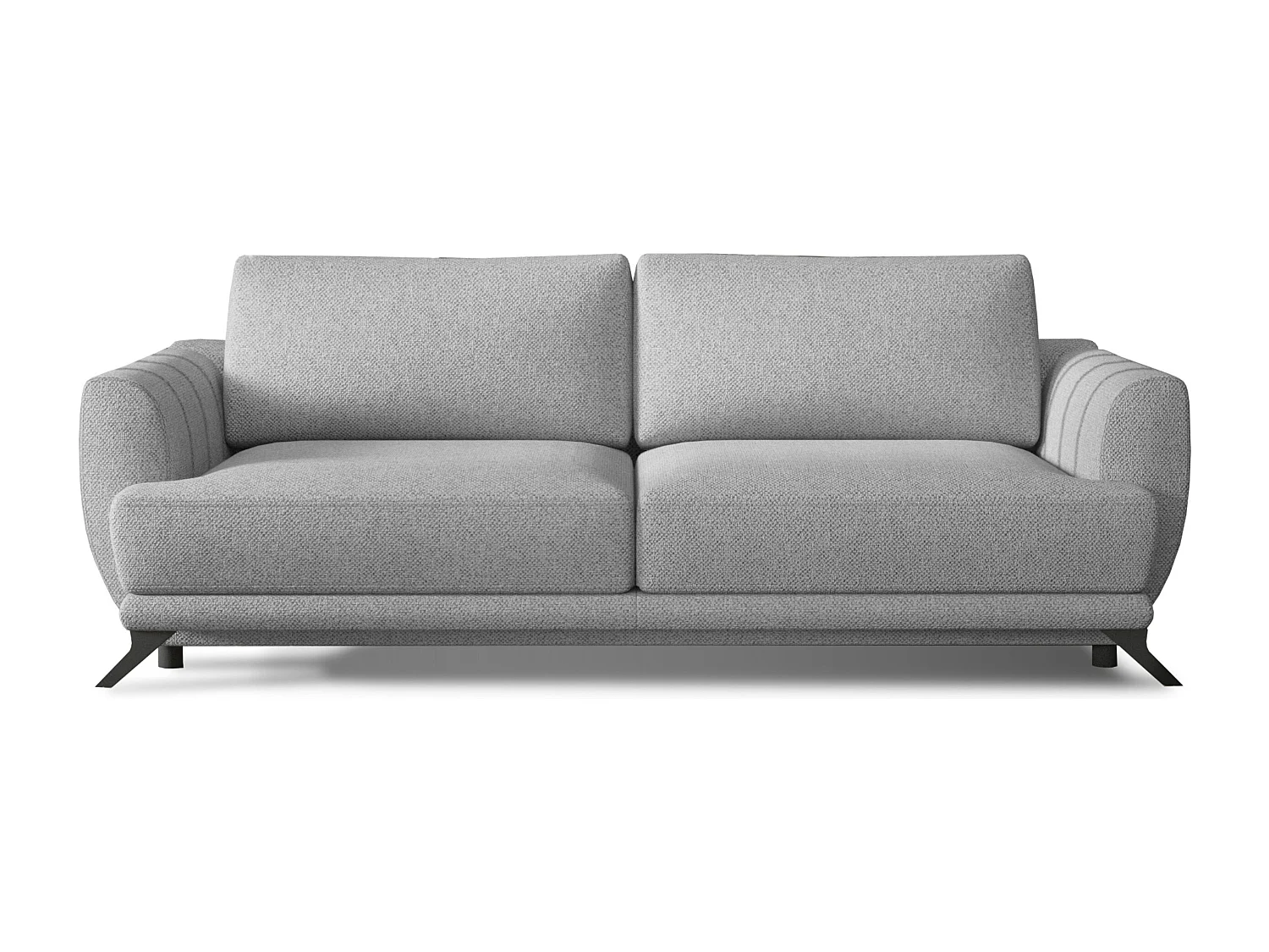 Ensemble canapé convertible velours bleu Zora - 1 canapé 3 places + 1 fauteuil + 1 pouf