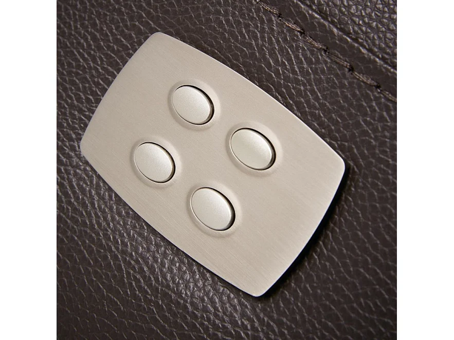 Ensemble canapé de relaxation 3 places électrique 2 places fixe cuir marron Ducka