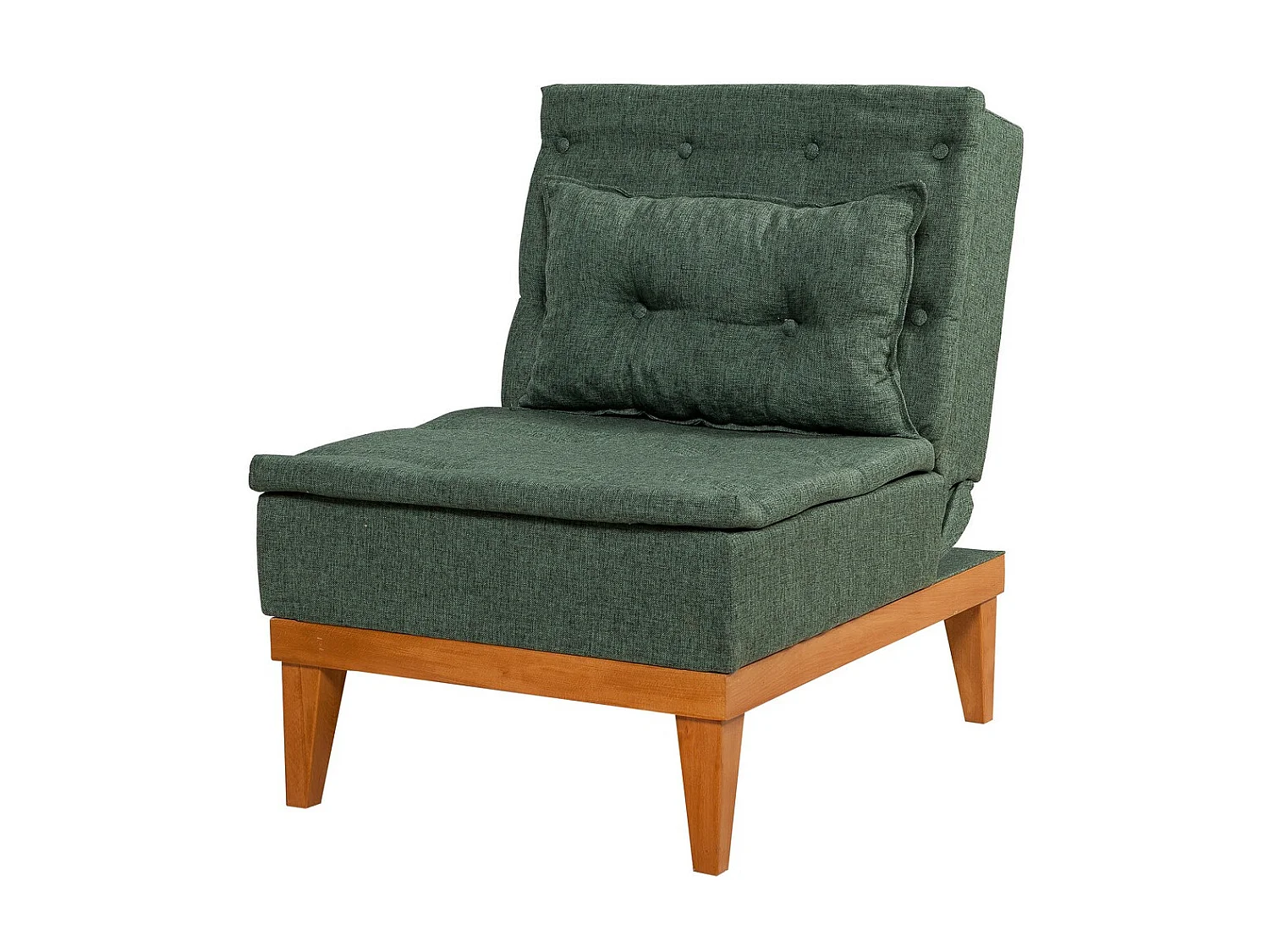 Fauteuil convertible tissu vert Sporka 62cm