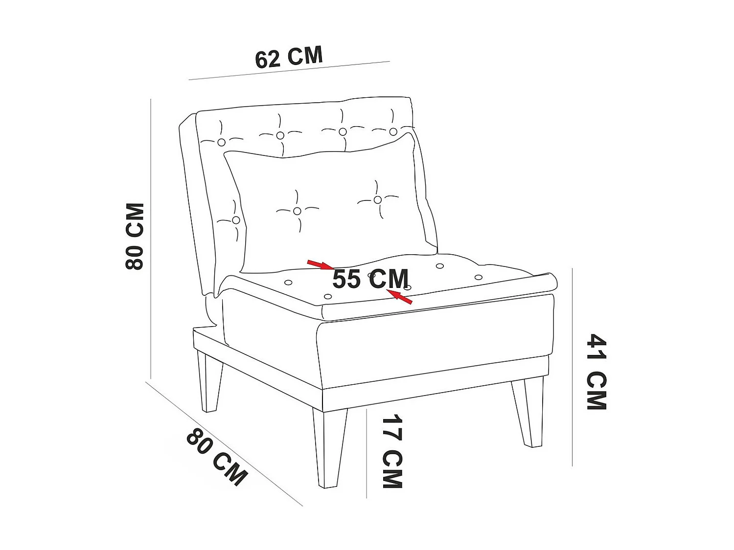Fauteuil convertible tissu vert Sporka 62cm