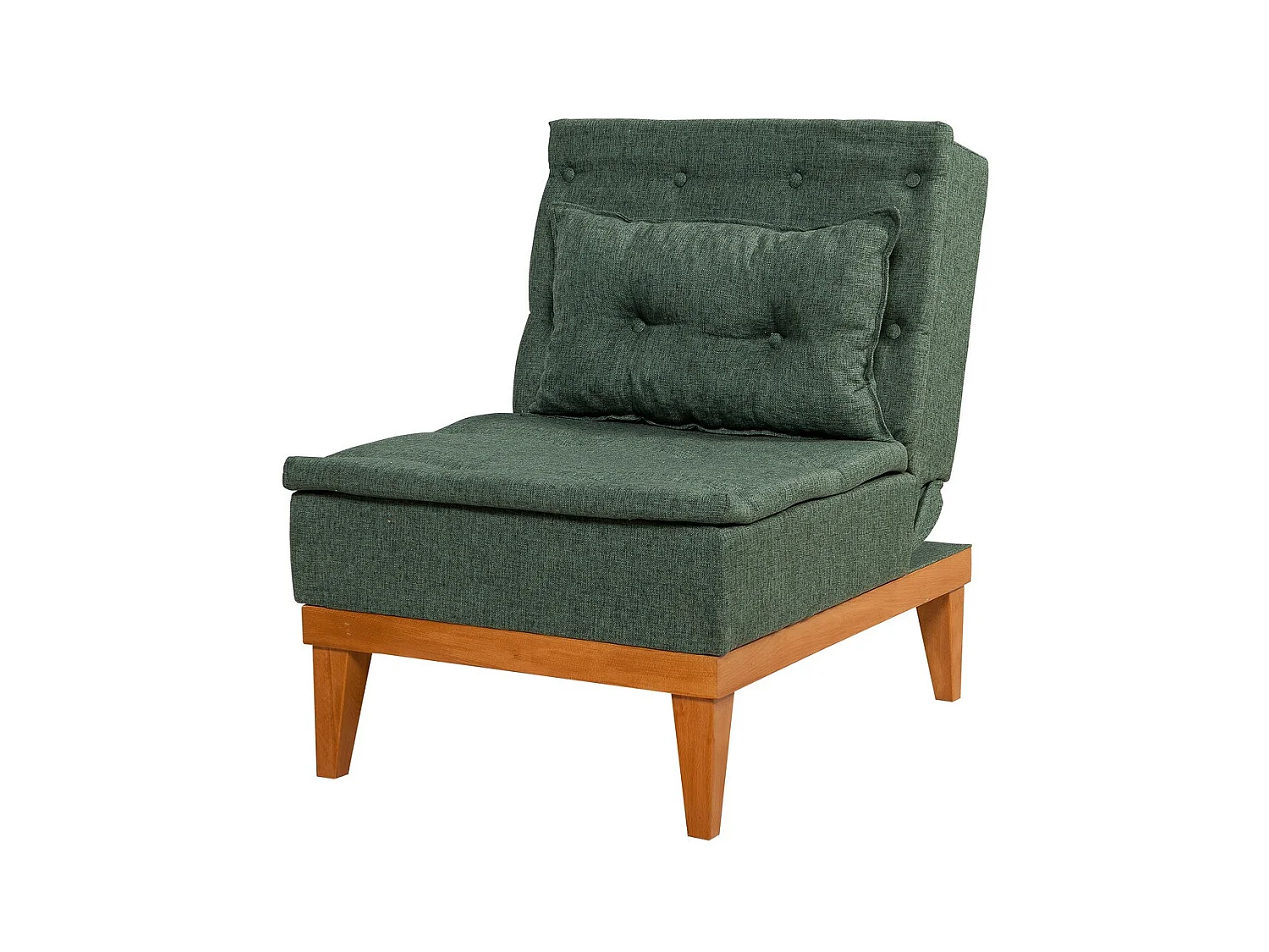Sporka converteerbare fauteuil in groene stof 62 cm