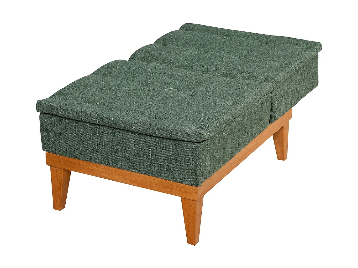 Sporka converteerbare fauteuil in groene stof 62 cm