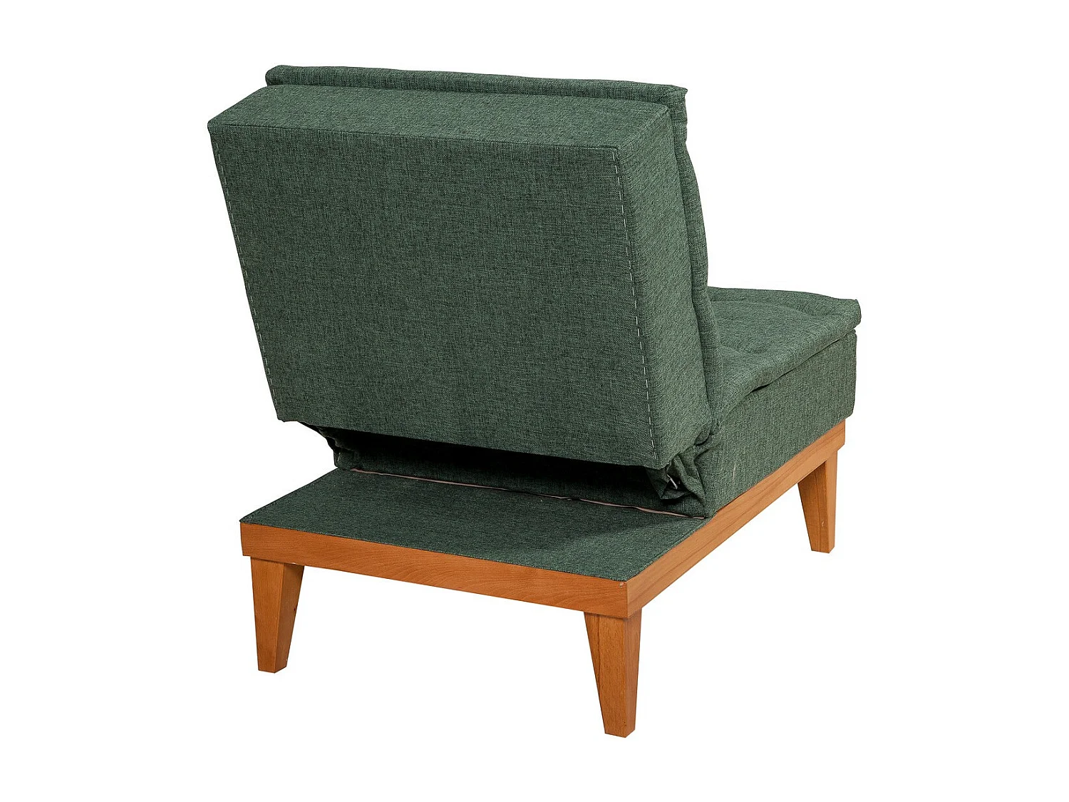 Sporka converteerbare fauteuil in groene stof 62 cm