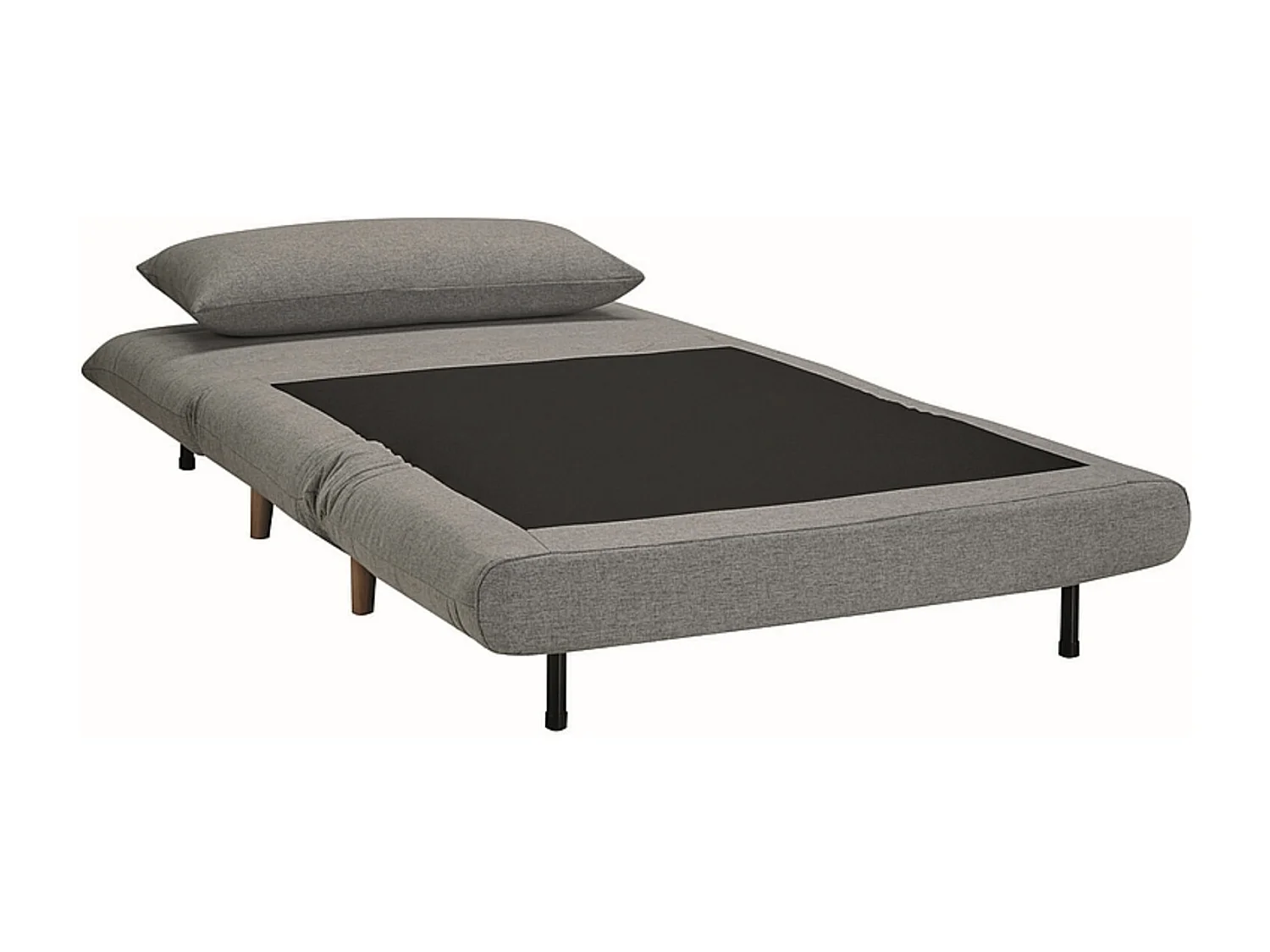 Fauteuil convertible velours Kikou 105cm-Couleur Vieux rose