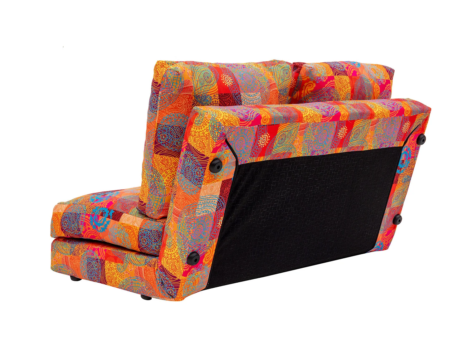 Grand fauteuil convertible 2 places multipositions patchwork Talya 120cm