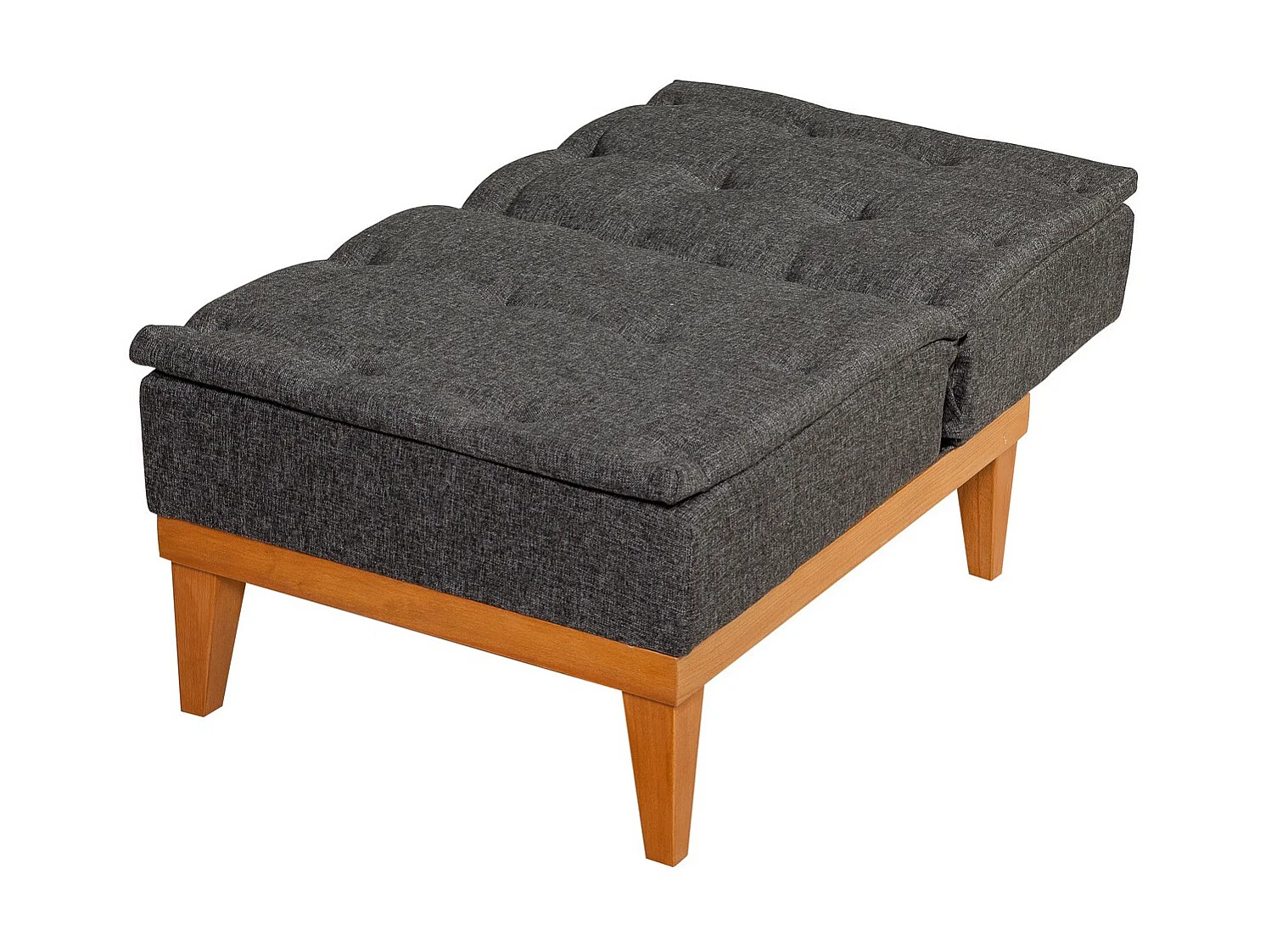 Sporka antraciet stoffen converteerbare fauteuil 62 cm