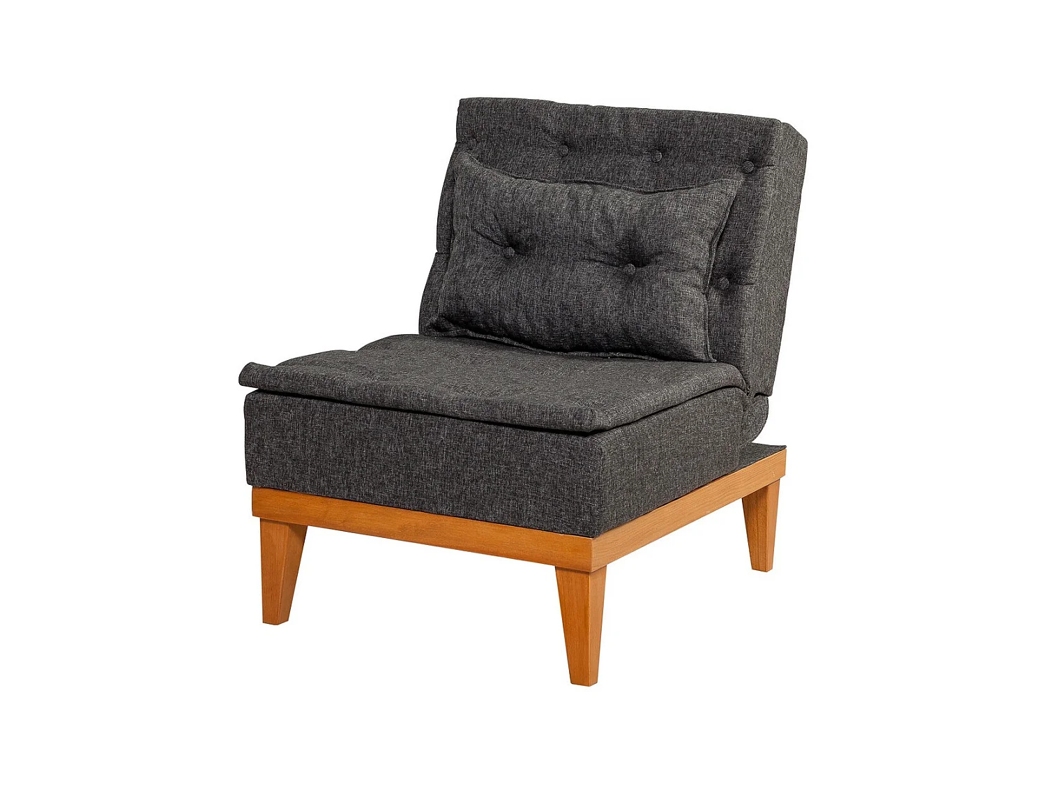 Sporka antraciet stoffen converteerbare fauteuil 62 cm
