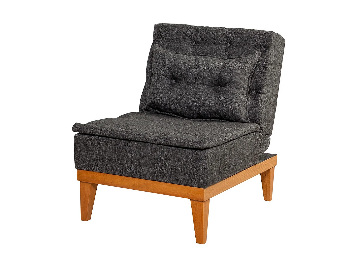 Sporka antraciet stoffen converteerbare fauteuil 62 cm