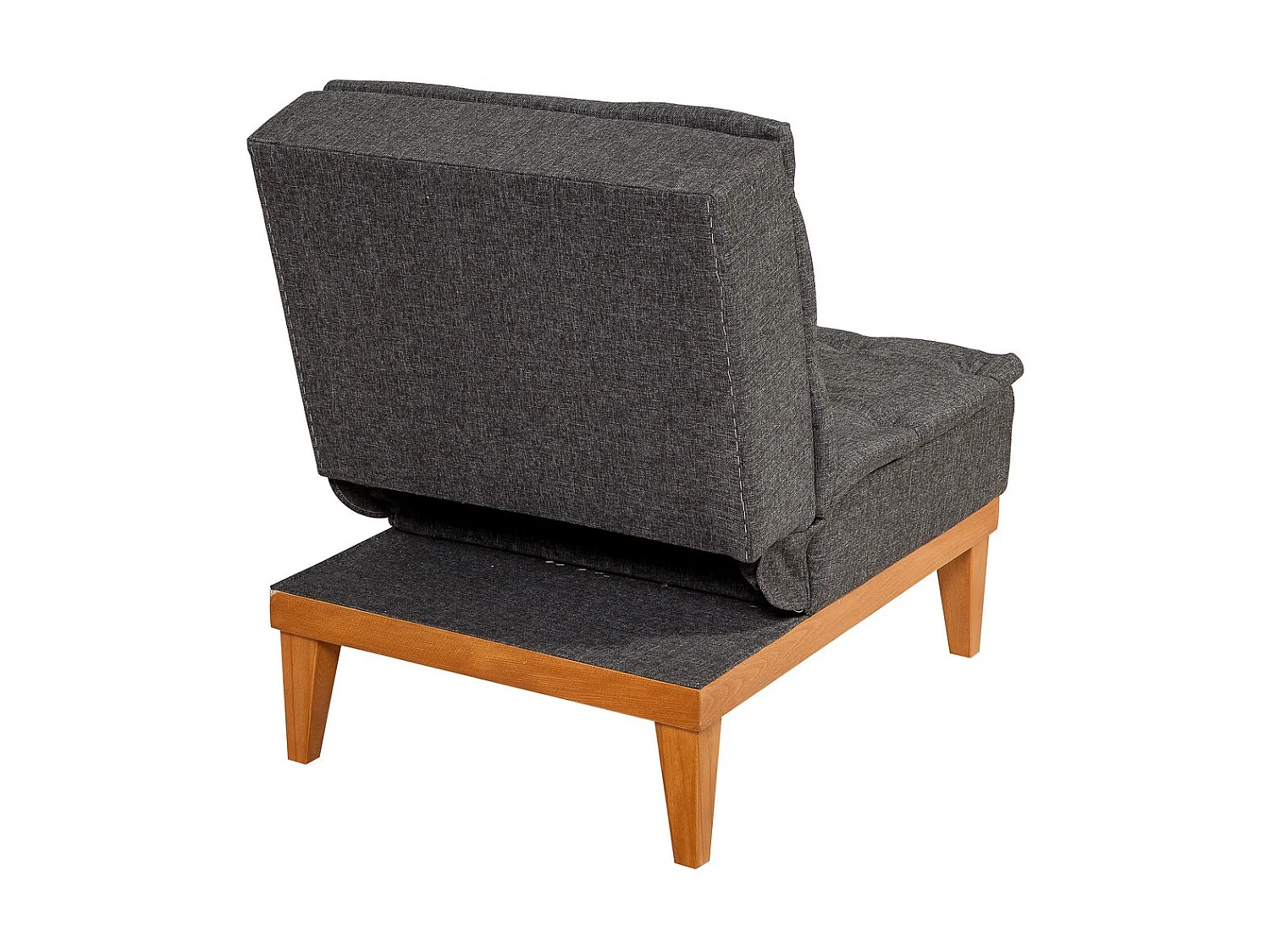 Sporka antraciet stoffen converteerbare fauteuil 62 cm