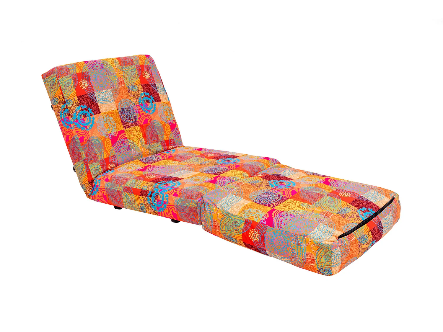 Fauteuil convertible multipositions patchwork Talya 60cm