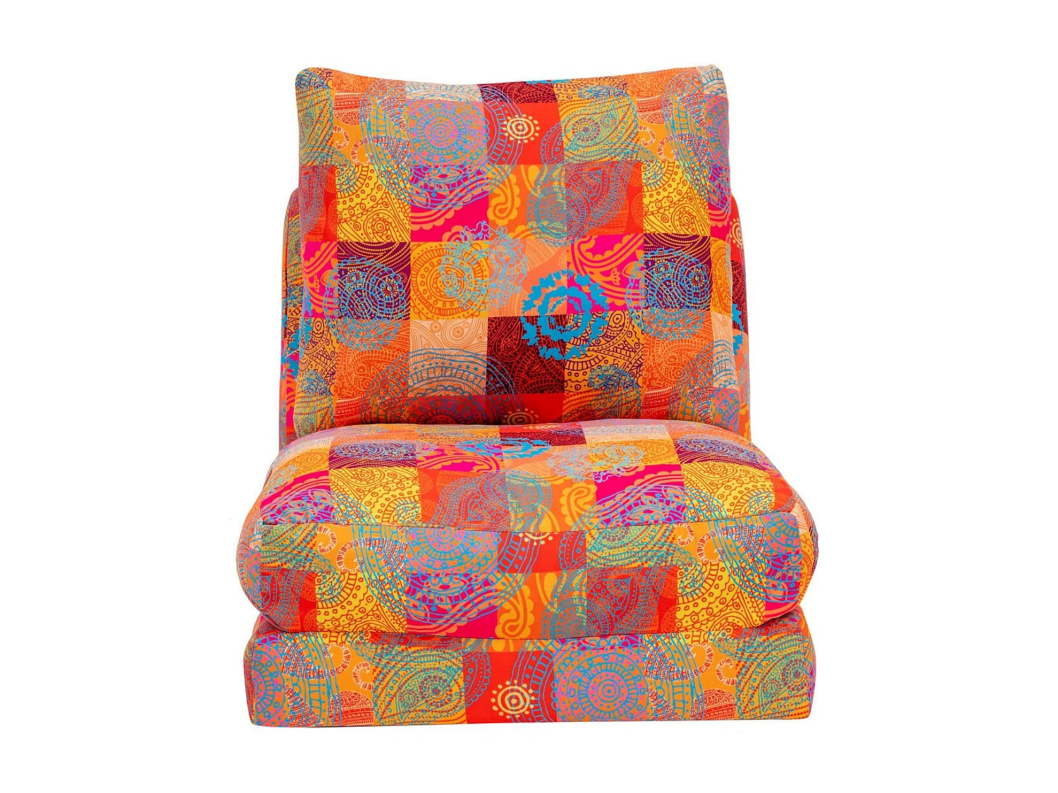 Fauteuil convertible multipositions patchwork Talya 60cm