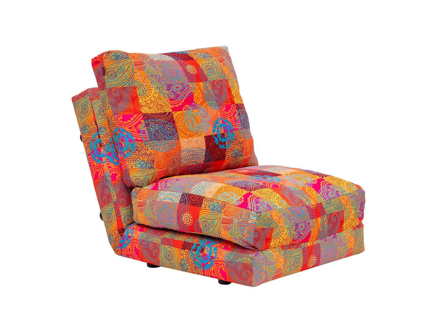 Fauteuil convertible multipositions patchwork Talya 60cm