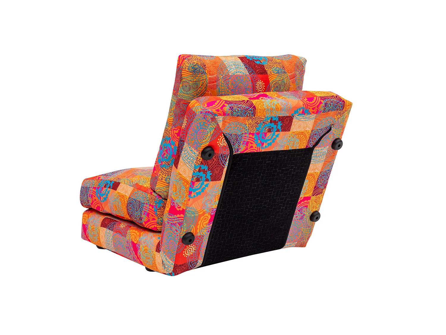 Fauteuil convertible multipositions patchwork Talya 60cm