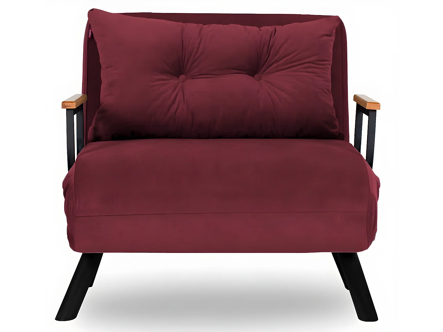 Converteerbare fauteuil van Sylvano stof-Kleur Bordeaux-Aantal plaatsen) 1 zits fauteuil