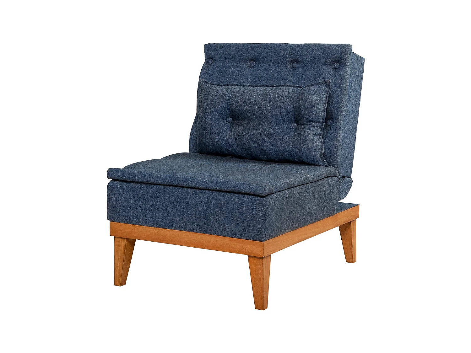 Sporka donkerblauwe stoffen converteerbare fauteuil 62 cm