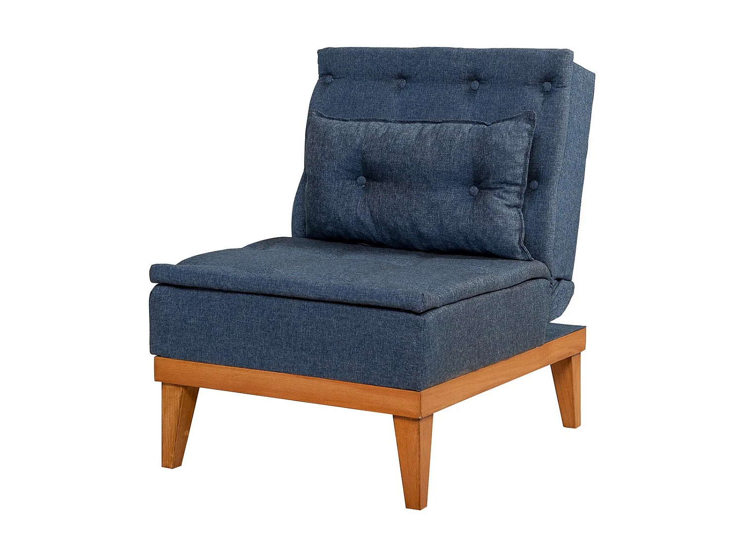 Sporka donkerblauwe stoffen converteerbare fauteuil 62 cm