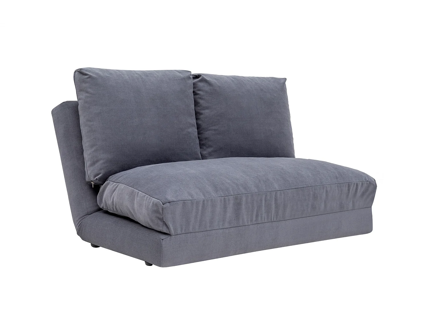 Fauteuil convertible multipositions velours Talya-Couleur Gris-2 places