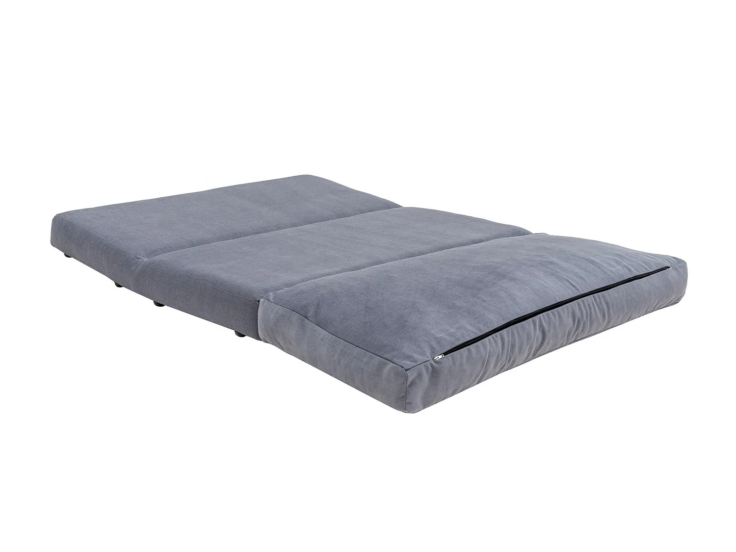 Fauteuil convertible multipositions velours Talya-Couleur Gris-2 places