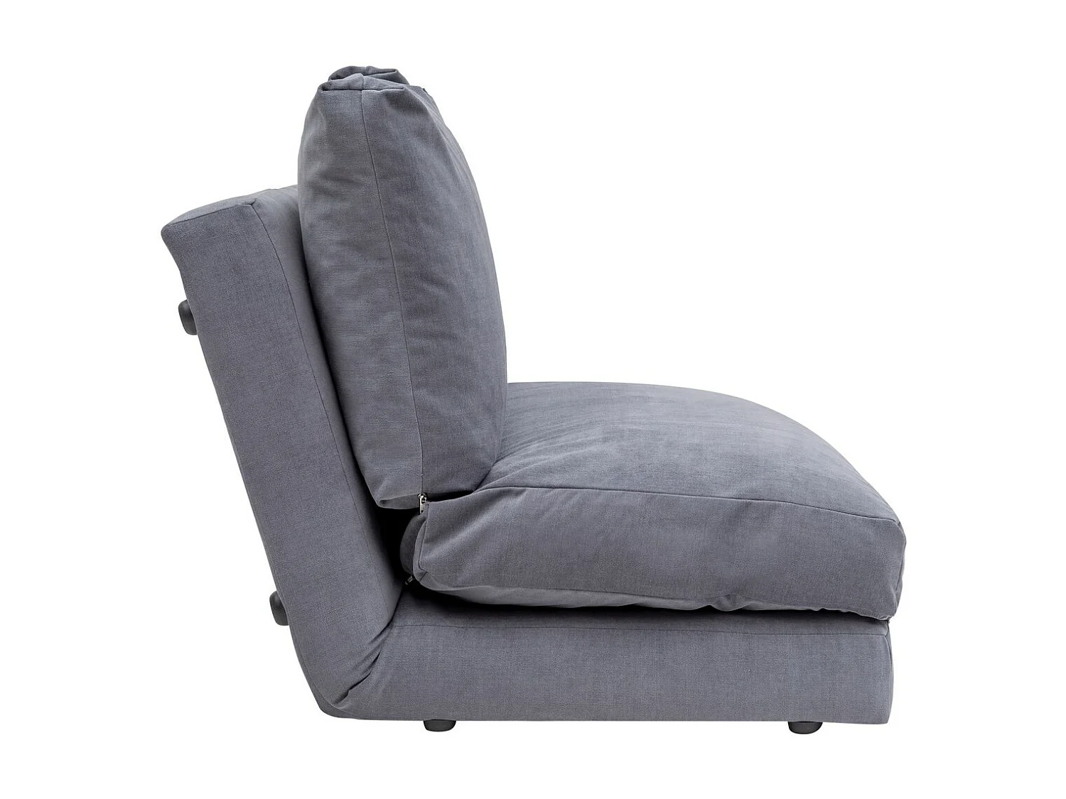 Fauteuil convertible multipositions velours Talya-Couleur Gris-2 places