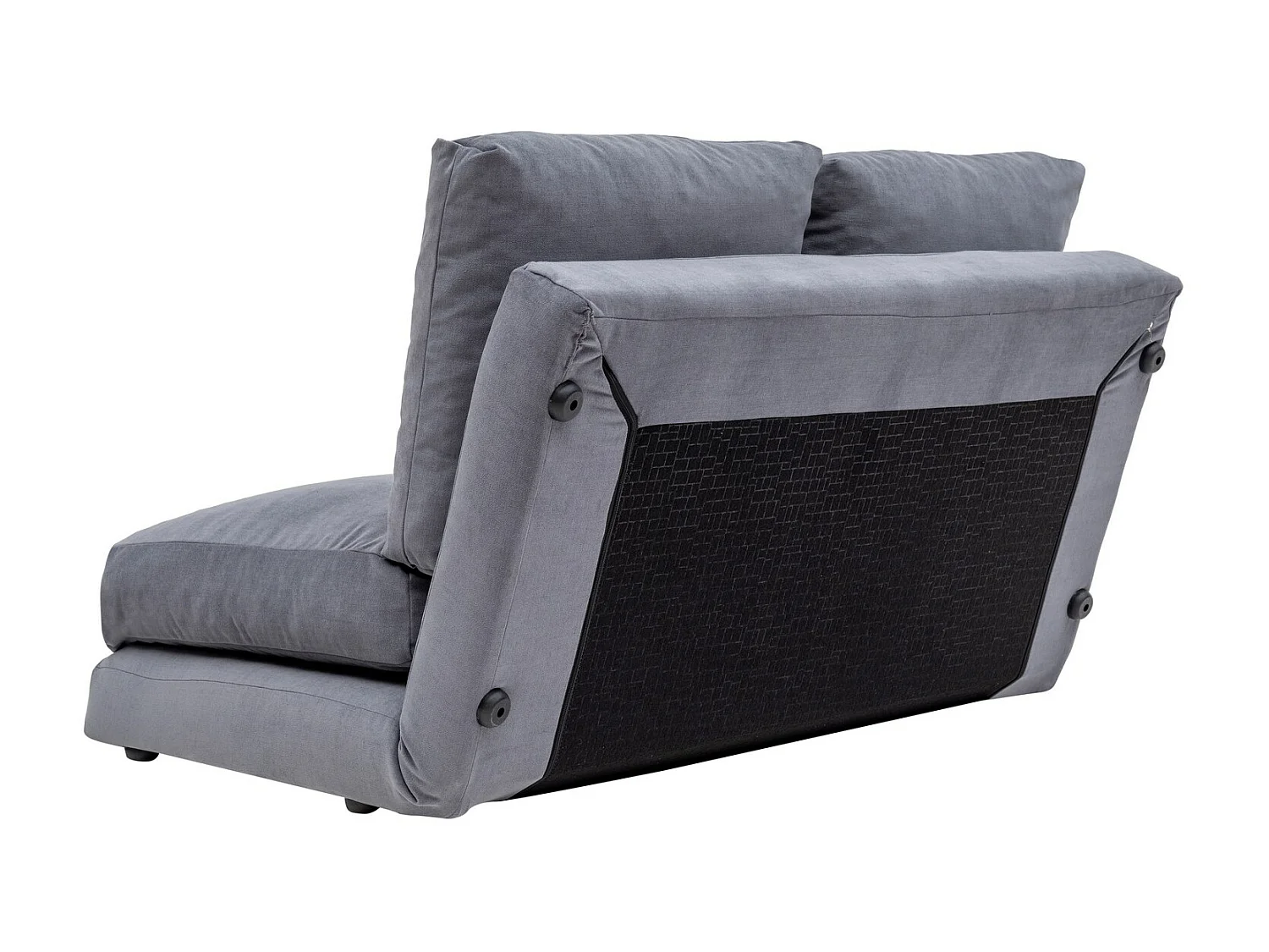 Fauteuil convertible multipositions velours Talya-Couleur Gris-2 places