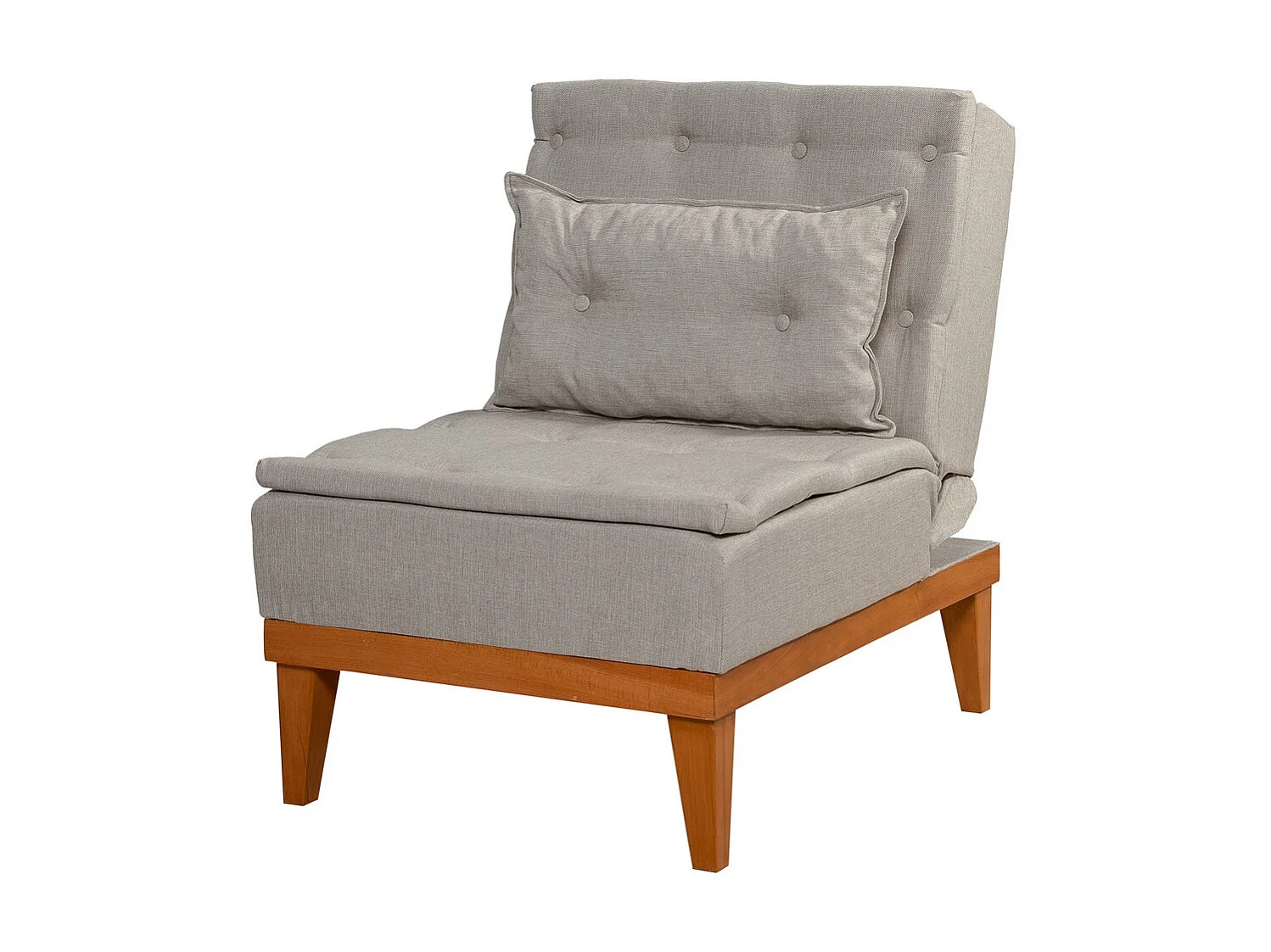 Fauteuil convertible tissu crème Sporka 62cm