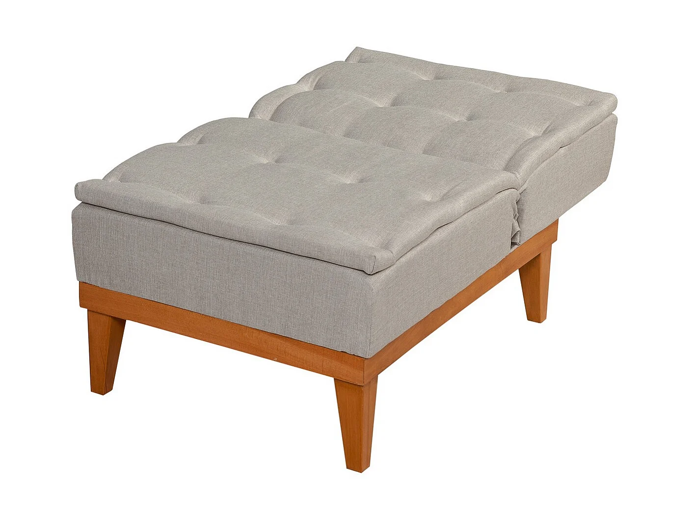Fauteuil convertible tissu crème Sporka 62cm