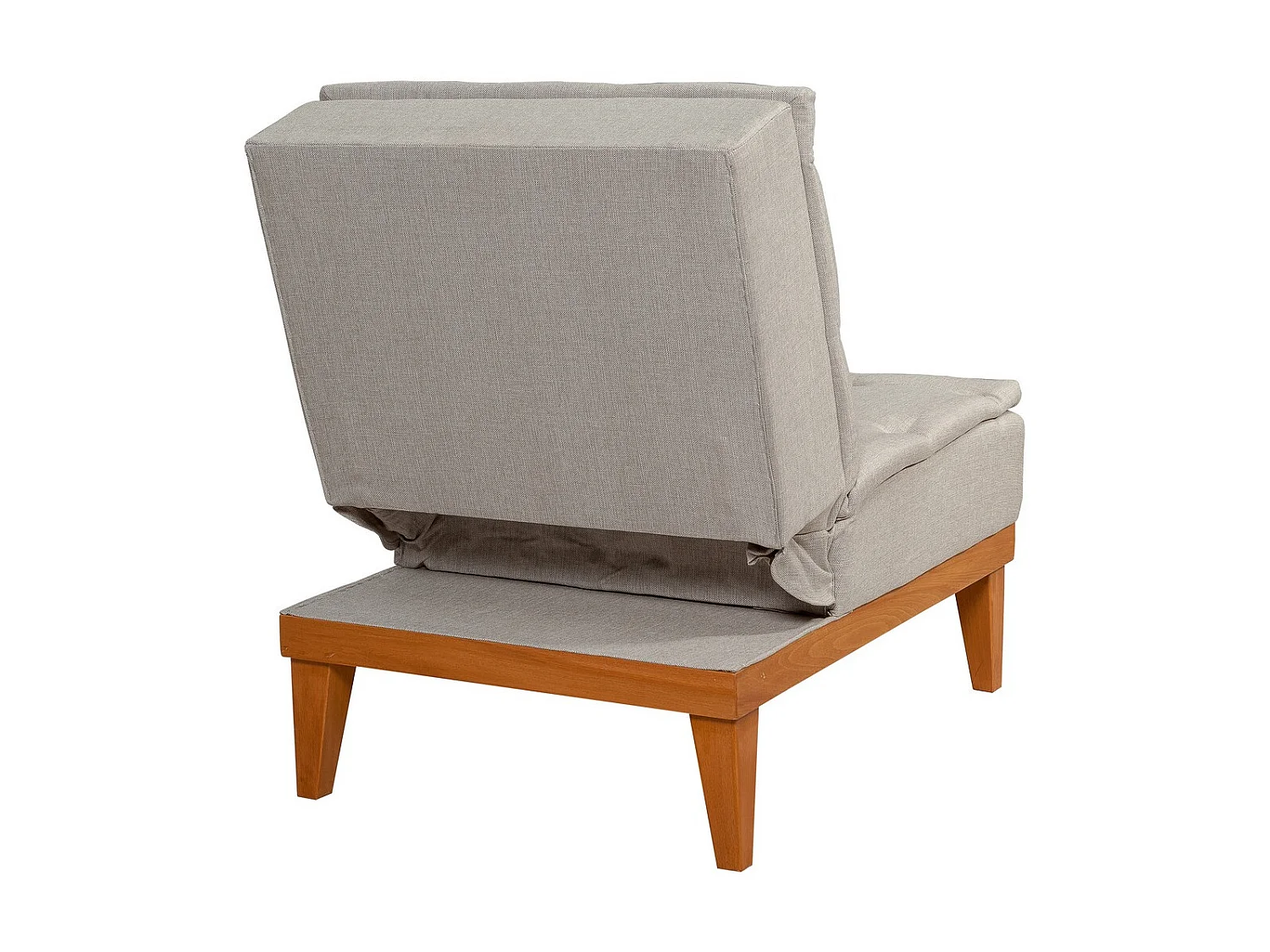 Fauteuil convertible tissu crème Sporka 62cm