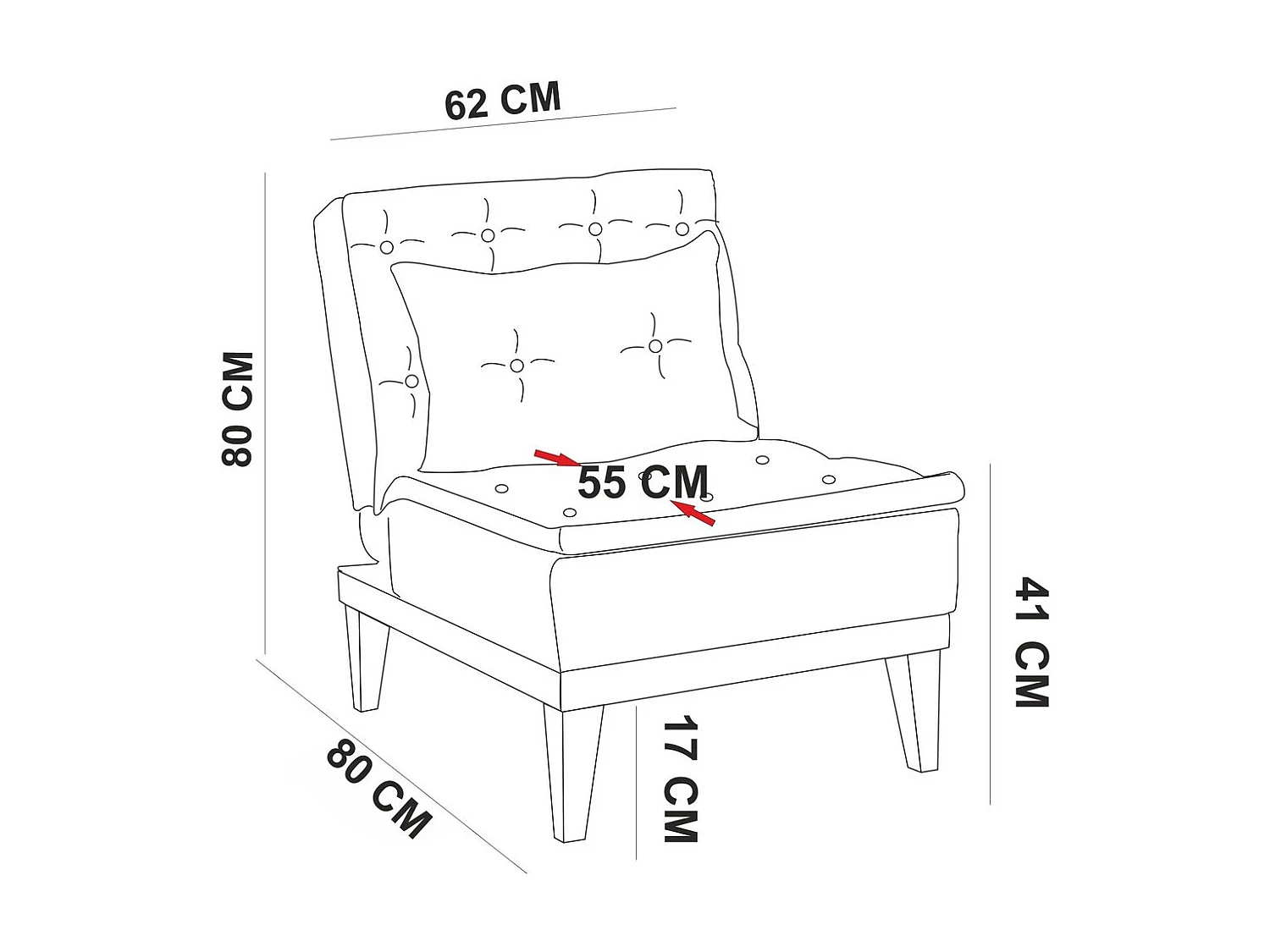 Fauteuil convertible tissu crème Sporka 62cm