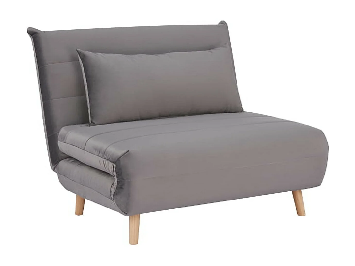 Fotel rozkładany SPIKE VELVET szary