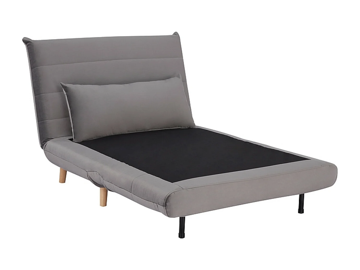 Fotel rozkładany SPIKE VELVET szary