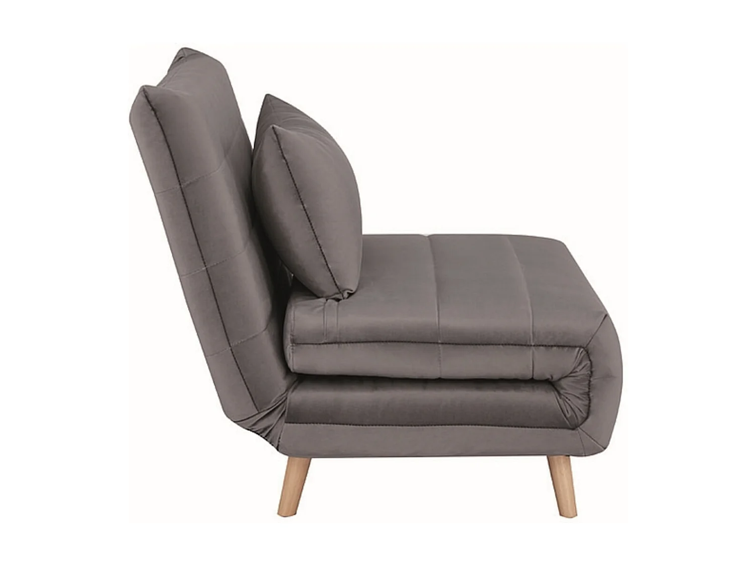 Fotel rozkładany SPIKE VELVET szary