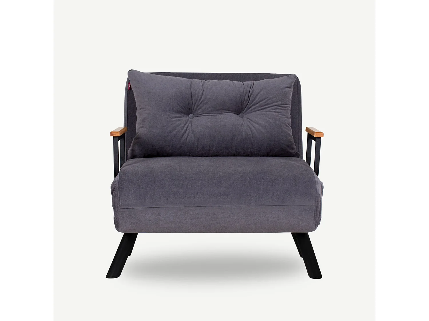 Fauteuil convertible tissu Sylvano-Couleur Gris-1 place fauteuil