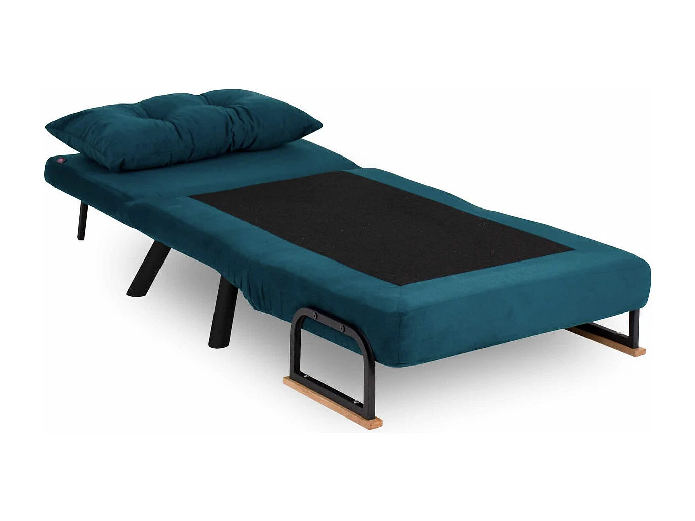 Fauteuil convertible tissu Sylvano-Couleur Bleu clair-1 place fauteuil