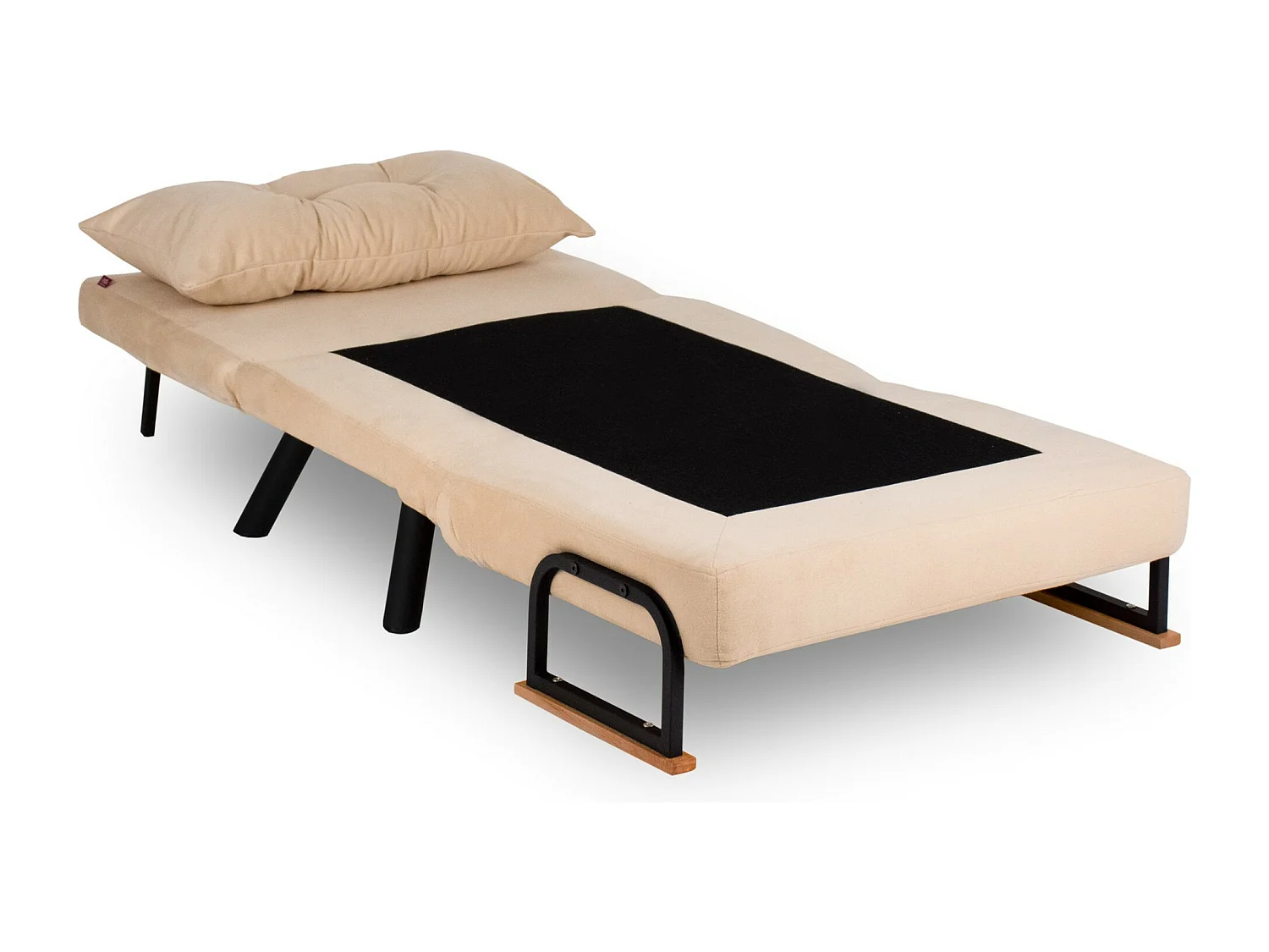 Converteerbare fauteuil van Sylvano stof-Kleur Licht beige-Aantal plaatsen) 1 zits fauteuil