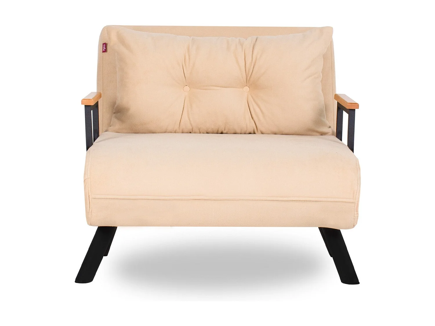 Converteerbare fauteuil van Sylvano stof-Kleur Licht beige-Aantal plaatsen) 1 zits fauteuil