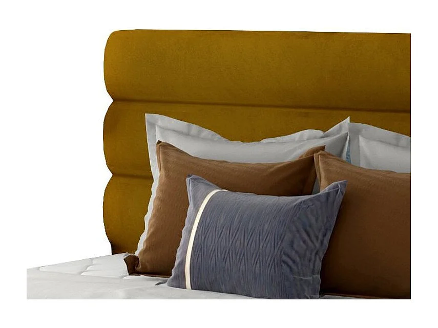 Lit design velours jaune Klarina - 4 tailles-200x200