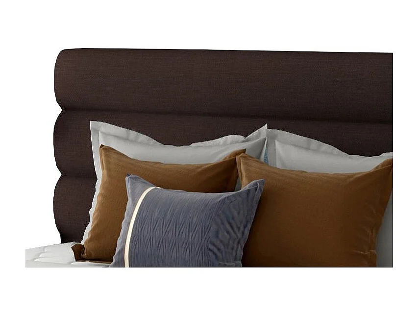 Lit design tissu marron Klarina - 4 tailles-200x200