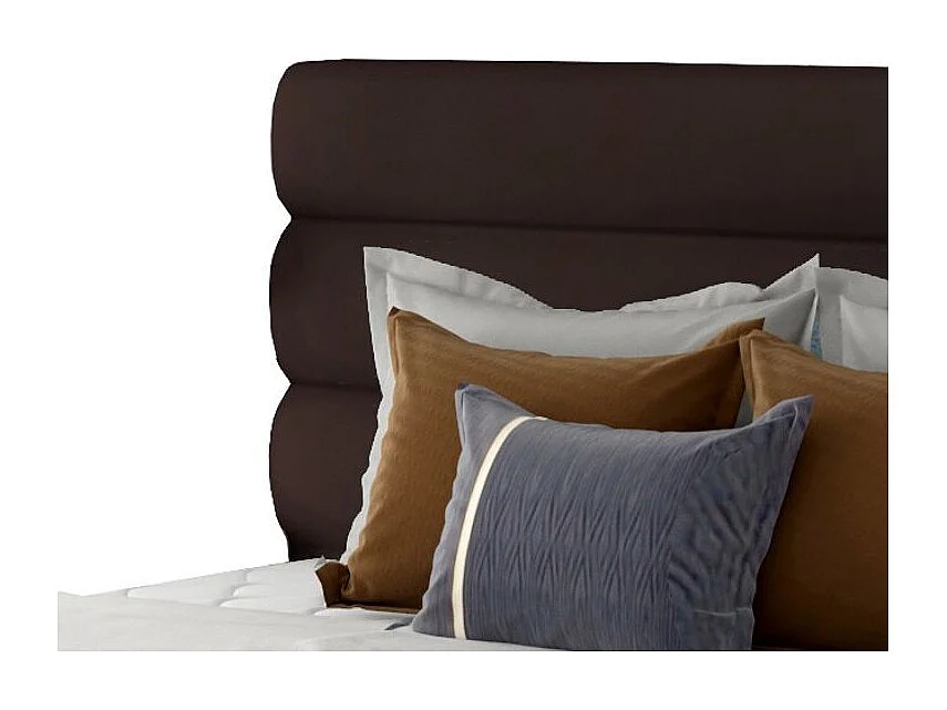 Lit design simili cuir marron Klarina - 4 tailles-180x200