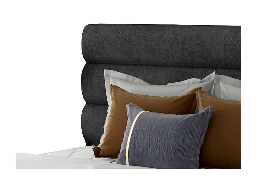 Lit design tissu anthracite Klarina - 4 tailles-200x200