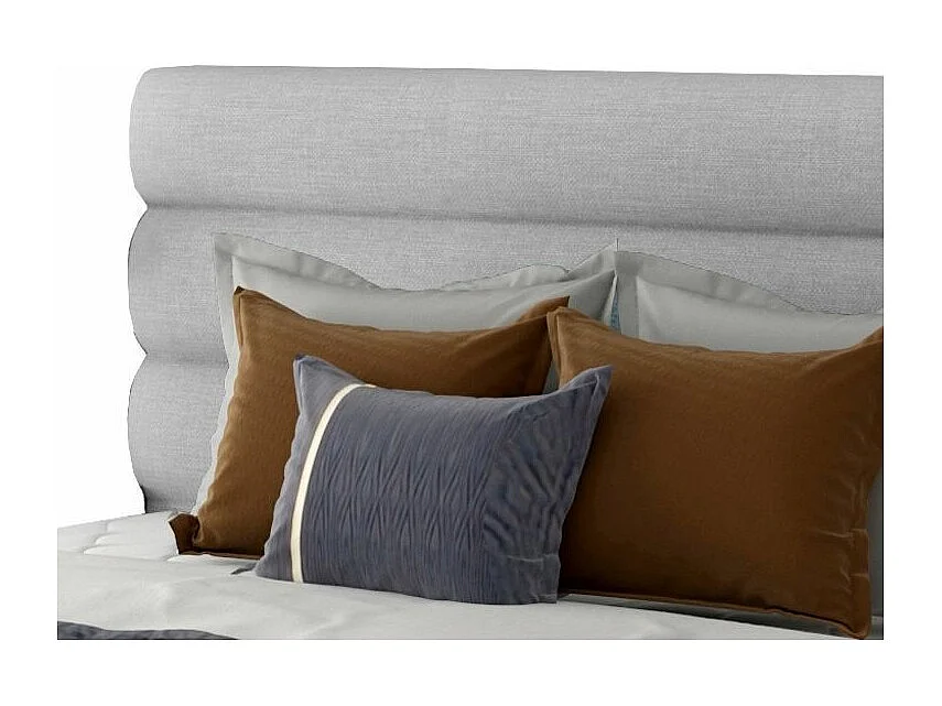 Lit design tissu gris souris Klarina - 4 tailles-160x200