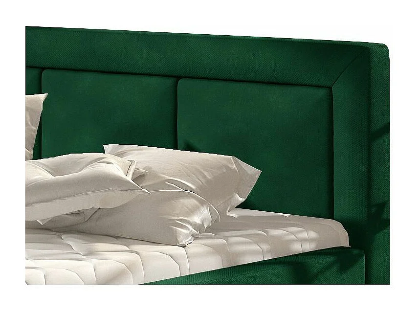 Lit velours vert grand carré capitonné Berlino - 4 tailles-200x200