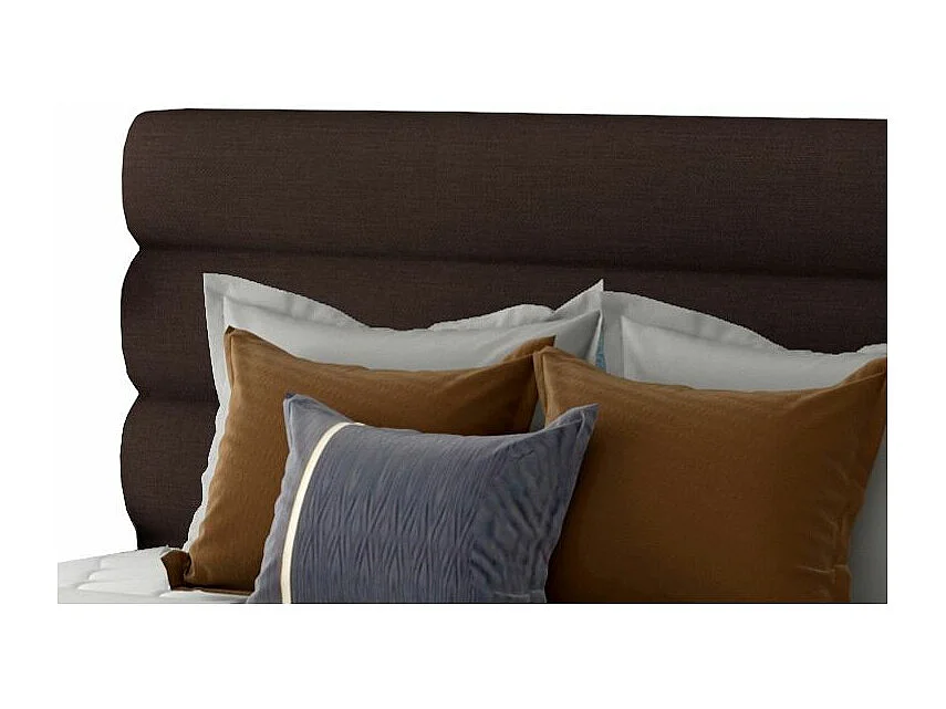 Lit design tissu marron Klarina - 4 tailles-180x200