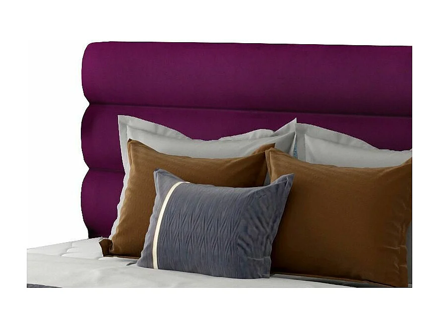 Lit design velours prune Klarina - 4 tailles-200x200